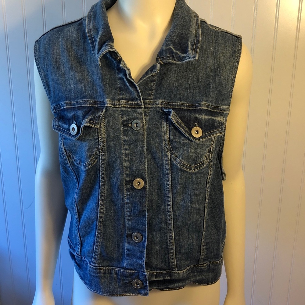 Womens Torrid Denim Blue Vest - Medium to dark Wash Size 2 - Picture 5 of 10
